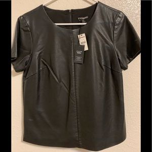 Express Faux Leather top